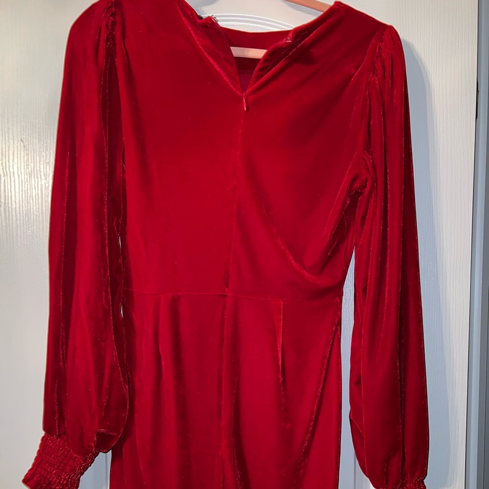 Red velvet dress
